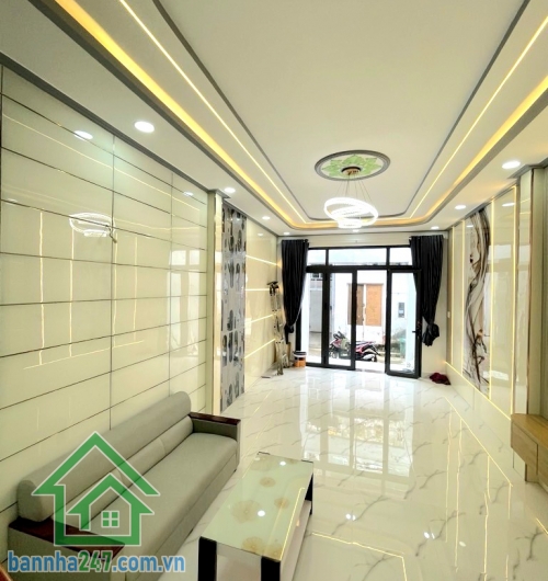NHỈNH 4 TỶ – NHÀ MỚI 2 TẦNG – GẦN NGÃ TƯ BỐN XÃ – GIÁP TÂN PHÚ, QUẬN 6 - 3 PN – 3 WC * Diện tích: 55,1m² (4,05 x 16,26m) * Kết cấu: 1 trệt 1 lầu, nhà mới – xách va li và ở ngay